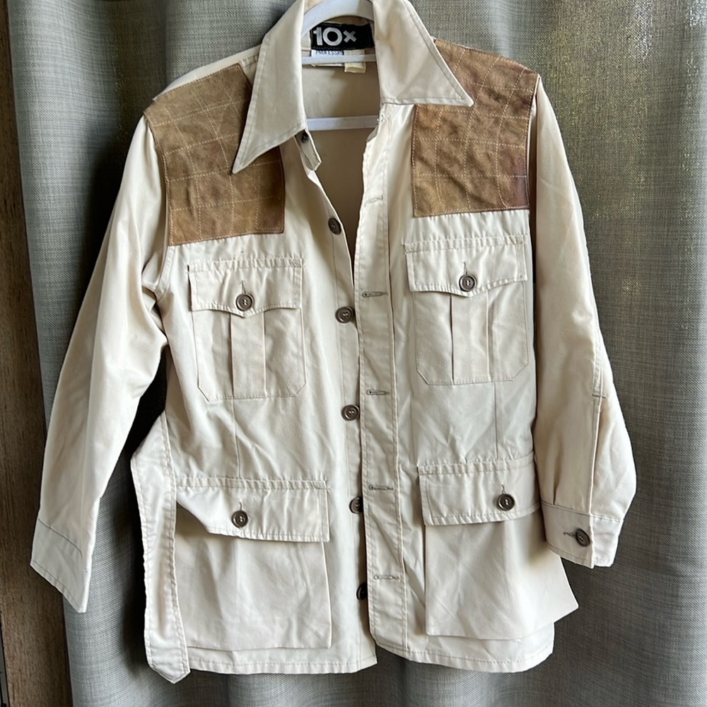 Men's Cream and Brown Lightweight Jacket